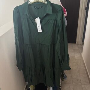 Zara Dark Green Blouse